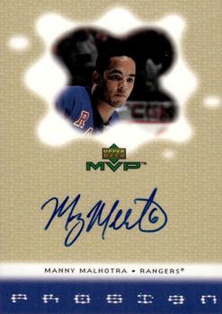 2000-01 Upper Deck MVP - ProSign #MM Manny Malhotra Front