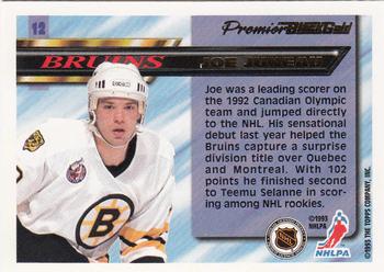 1993-94 Topps Premier - Black Gold #12 Joe Juneau Back