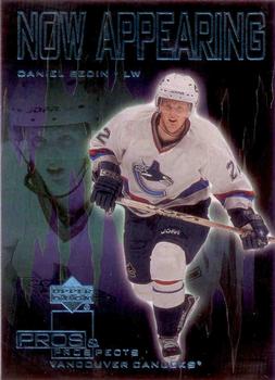 2000-01 Upper Deck Pros & Prospects - Now Appearing #NA7 Daniel Sedin Front