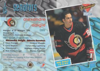 1993-94 Topps Premier - Finest #1 Alexandre Daigle Back