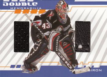 2001-02 Be a Player Between the Pipes - Double Memorabilia #DM-18 Martin Biron Front