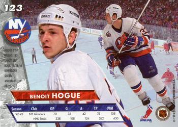 1993-94 Ultra #123 Benoit Hogue Back