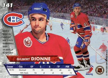 1993-94 Ultra #141 Gilbert Dionne Back