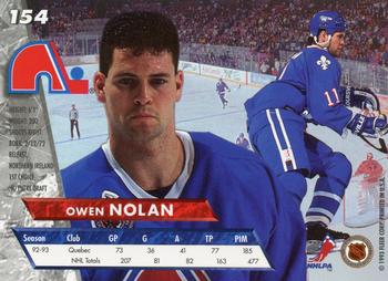 1993-94 Ultra #154 Owen Nolan Back