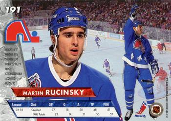 1993-94 Ultra #191 Martin Rucinsky Back
