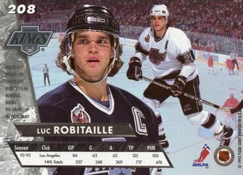 1993-94 Ultra #208 Luc Robitaille Back