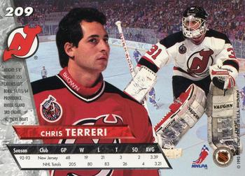 1993-94 Ultra #209 Chris Terreri Back