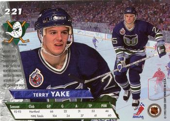 1993-94 Ultra #221 Terry Yake Back