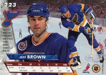 1993-94 Ultra #223 Jeff Brown Back