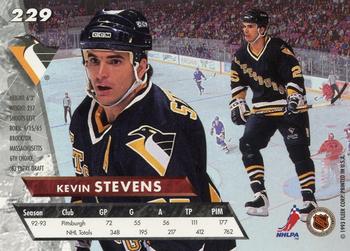 1993-94 Ultra #229 Kevin Stevens Back