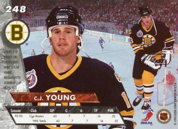 1993-94 Ultra #248 C.J. Young Back