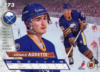 1993-94 Ultra #273 Donald Audette Back