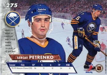 1993-94 Ultra #275 Sergei Petrenko Back