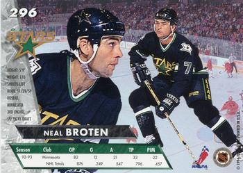 1993-94 Ultra #296 Neal Broten Back