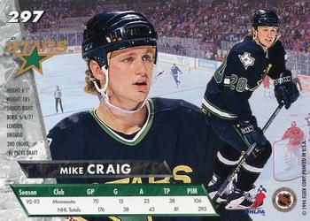 1993-94 Ultra #297 Mike Craig Back