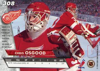1993-94 Ultra #308 Chris Osgood Back