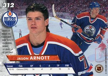 1993-94 Ultra #312 Jason Arnott Back