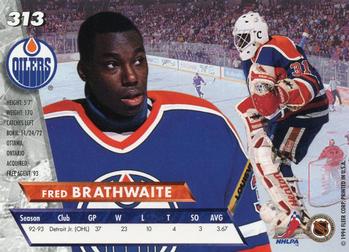 1993-94 Ultra #313 Fred Brathwaite Back