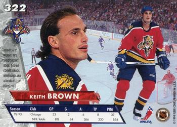 1993-94 Ultra #322 Keith Brown Back