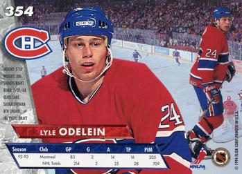1993-94 Ultra #354 Lyle Odelein Back