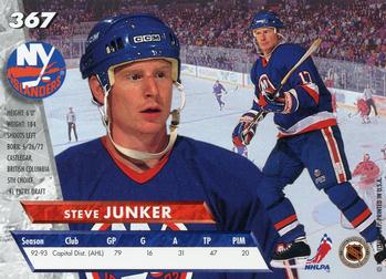 1993-94 Ultra #367 Steve Junker Back