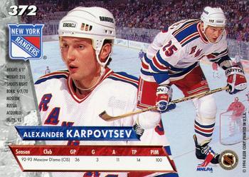 1993-94 Ultra #372 Alexander Karpovtsev Back