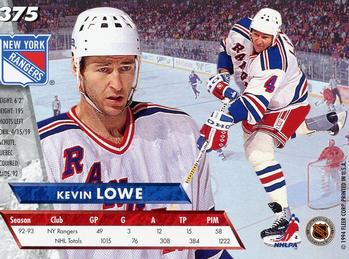 1993-94 Ultra #375 Kevin Lowe Back