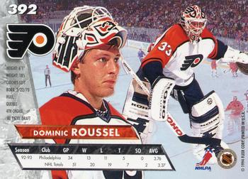 1993-94 Ultra #392 Dominic Roussel Back