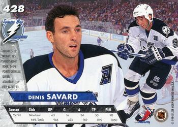 1993-94 Ultra #428 Denis Savard Back
