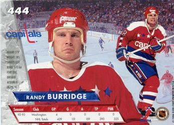 1993-94 Ultra #444 Randy Burridge Back
