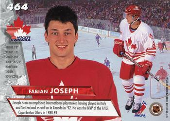 1993-94 Ultra #464 Fabian Joseph Back