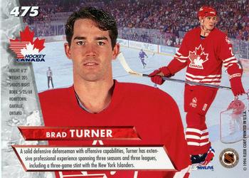 1993-94 Ultra #475 Brad Turner Back