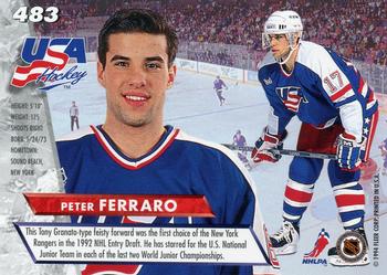 1993-94 Ultra #483 Peter Ferraro Back