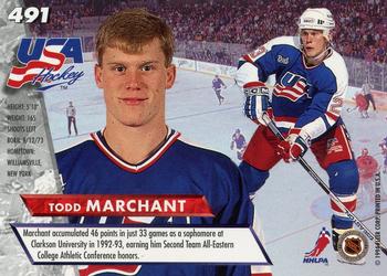 1993-94 Ultra #491 Todd Marchant Back