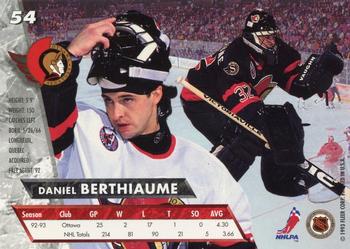 1993-94 Ultra #54 Daniel Berthiaume Back