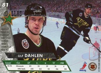 1993-94 Ultra #81 Ulf Dahlen Back