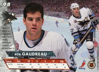 1993-94 Ultra #98 Rob Gaudreau Back