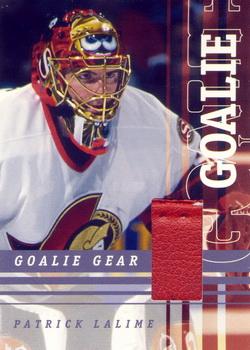 2001-02 Be a Player Between the Pipes - Goalie Gear #GG-26 Patrick Lalime Front