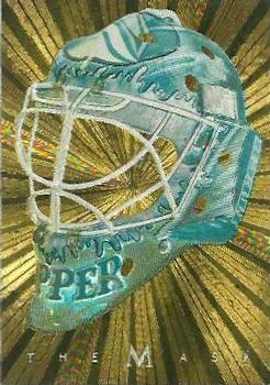 2001-02 Be a Player Between the Pipes - The Mask Gold #NNO Miikka Kiprusoff Front