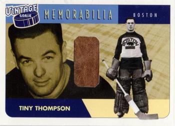 2001-02 Be a Player Between the Pipes - Vintage Memorabilia #VM19 Tiny Thompson Front