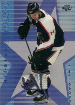 2001-02 Be a Player Memorabilia - All-Star Emblems #ASE-25 Simon Gagne Front