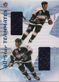 2001-02 Be a Player Memorabilia - All-Star Teammates #AST-19 Brendan Shanahan / Steve Yzerman Front
