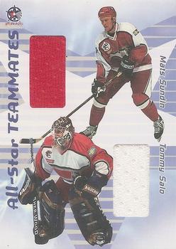 2001-02 Be a Player Memorabilia - All-Star Teammates #AST-20 Mats Sundin / Tommy Salo Front
