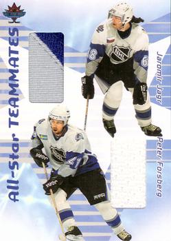 2001-02 Be a Player Memorabilia - All-Star Teammates #AST-32 Peter Forsberg / Jaromir Jagr Front