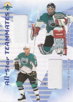 2001-02 Be a Player Memorabilia - All-Star Teammates #AST-42 Dominik Hasek / Ray Bourque Front