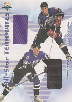 2001-02 Be a Player Memorabilia - All-Star Teammates #AST-43 Steve Yzerman / Mats Sundin Front