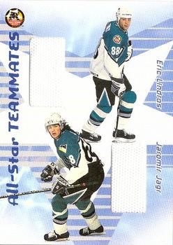 2001-02 Be a Player Memorabilia - All-Star Teammates #AST-47 Jaromir Jagr / Eric Lindros Front
