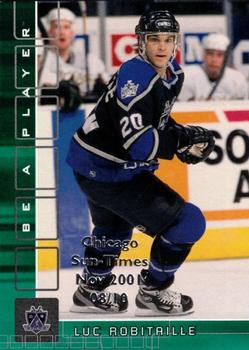 2001-02 Be a Player Memorabilia - Chicago Sun-Times Emerald #95 Luc Robitaille Front