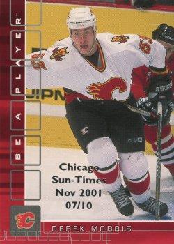 2001-02 Be a Player Memorabilia - Chicago Sun-Times Ruby #127 Derek Morris Front