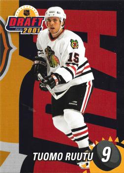2001-02 Be a Player Memorabilia - Draft Redemption Exchange #9 Tuomo Ruutu Front